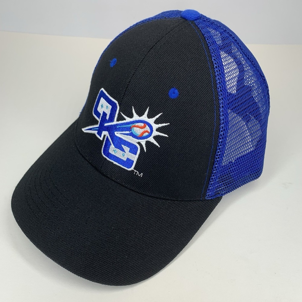 OKC Comets Stadium Hat Black Blue Mesh Snapback Oklahoma City MiLB Baseball Cap